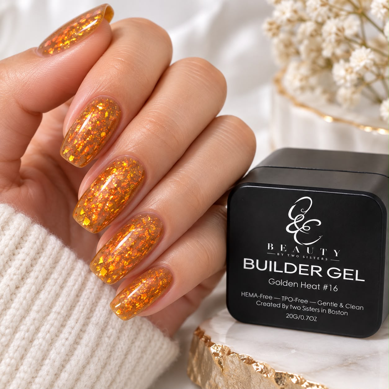 Golden Heat on nails