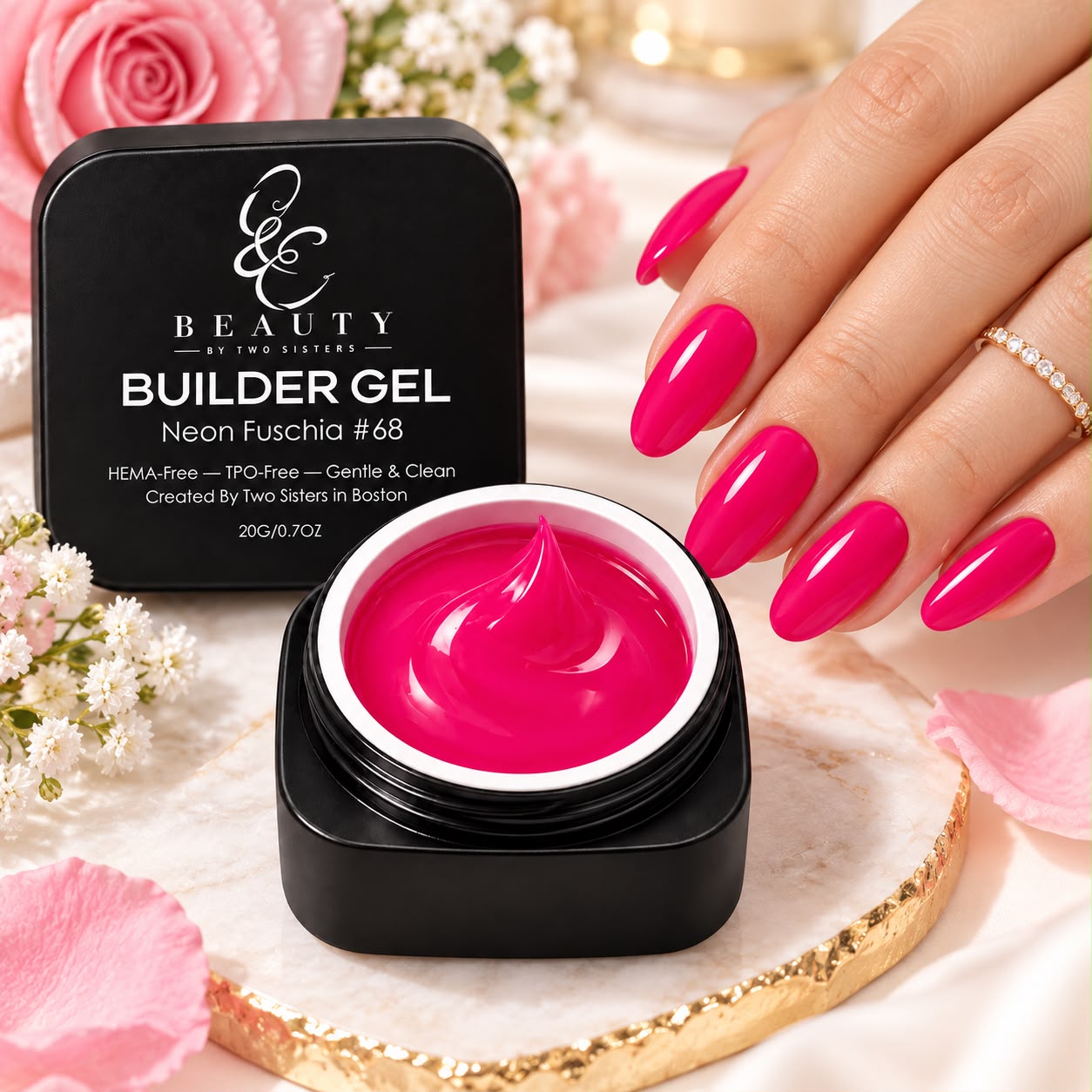 Neon Fuchsia on nails
