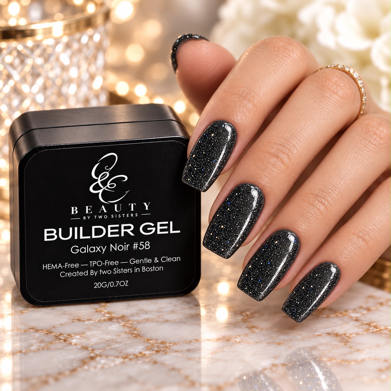 Galaxy Noir on nails