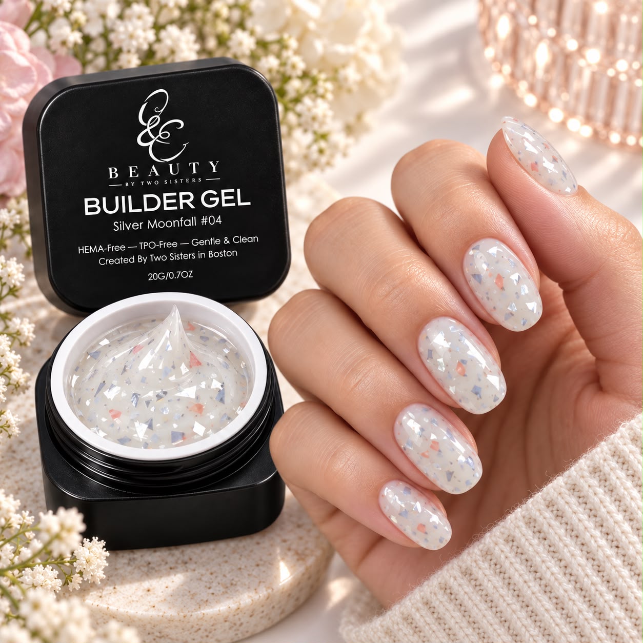 Silver Moonfall on nails