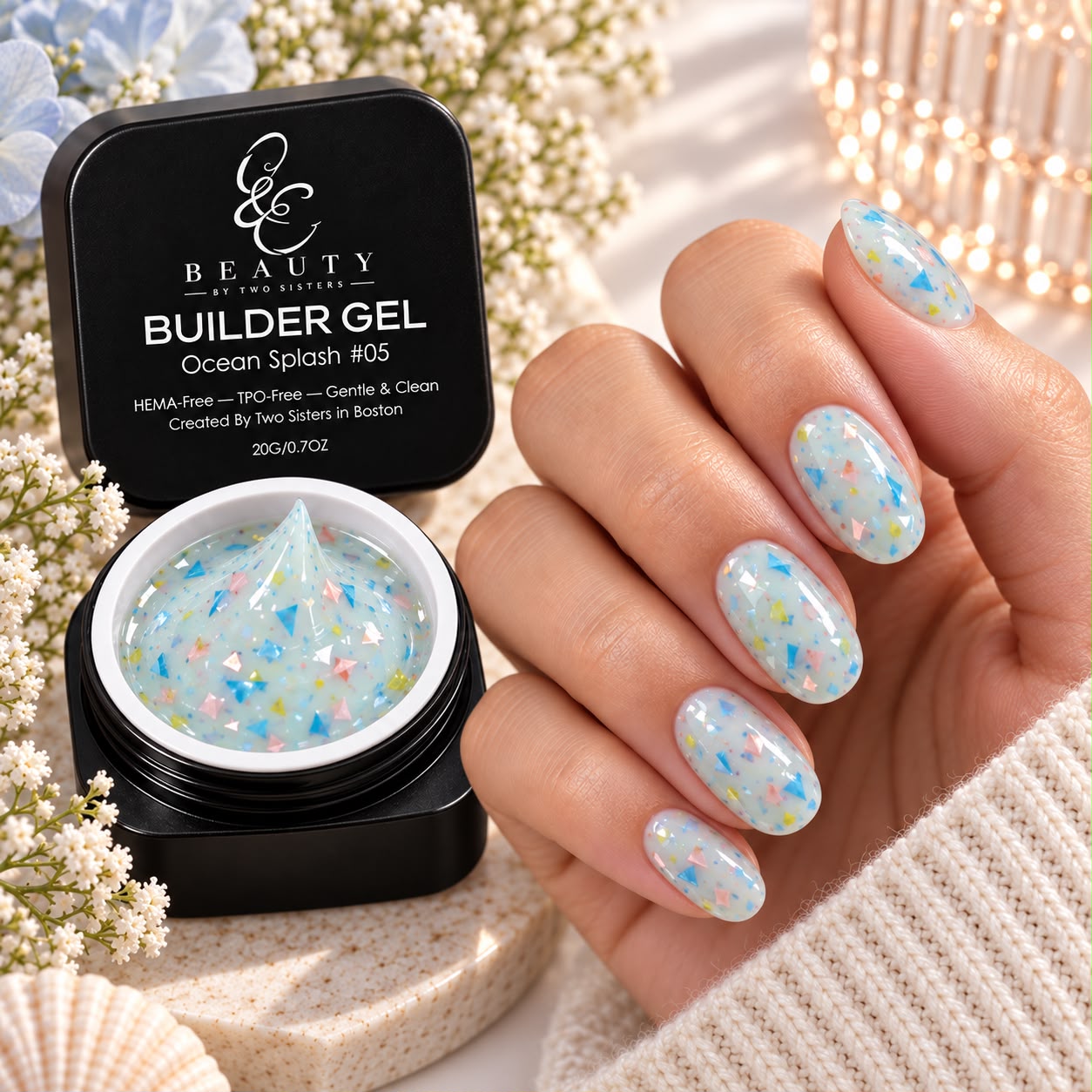 Ocean Splash on nails
