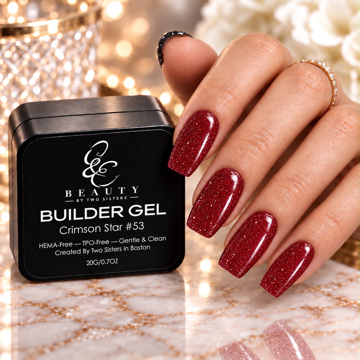 Crimson Star on nails