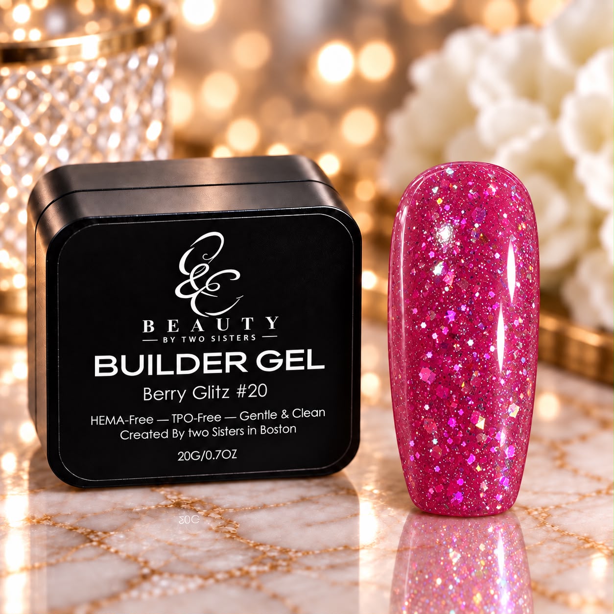 Berry Glitz on nails